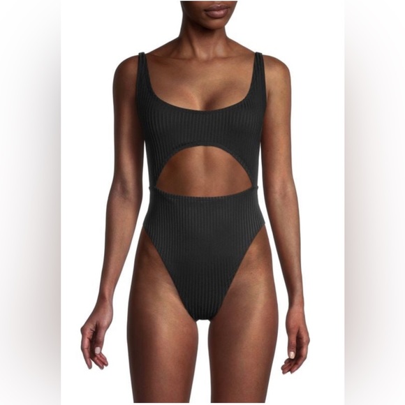 BCBGeneration Black Key Hole One Piece Swimsuit XS - Picture 1 of 4